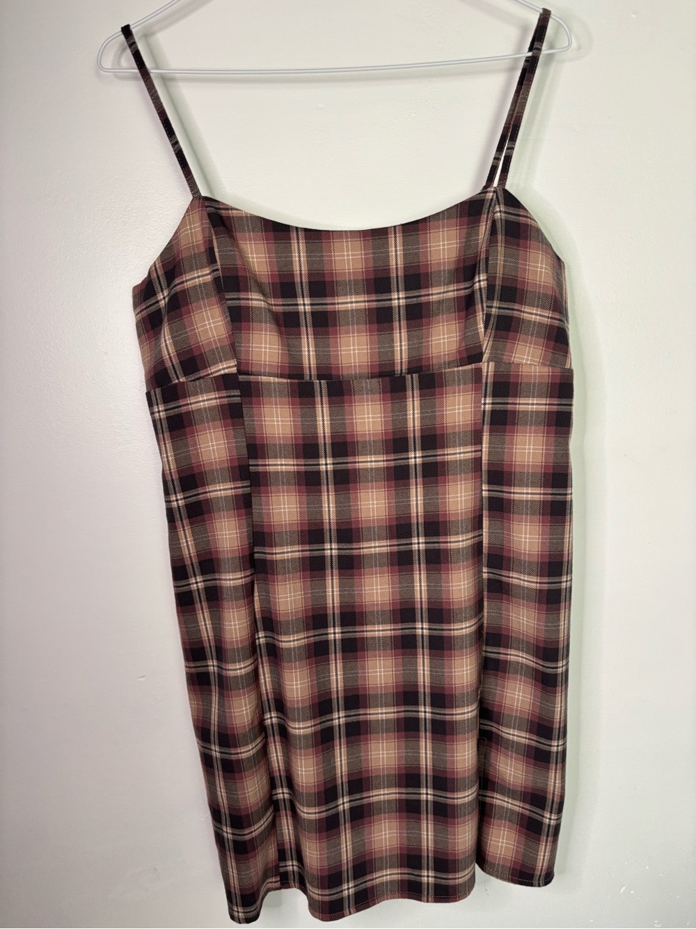 Aeropostale Plaid Scoop-Neck Slim Mini Dress Size Large